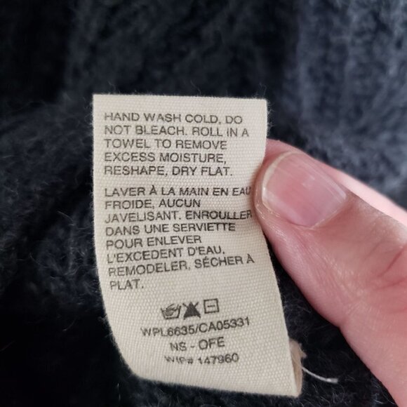 Woolrich Sweater Dress Gray Knit Chevron Zig Zag Pullover Mock Neck Womens Large - Picture 8 of 11